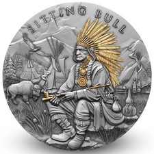 Sitting Bull Legendary Warriors 2025 $5 2 oz Silver Coin T&S Coins and Pinehurst