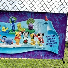 2000 McDonald's Happy Meal Walt Disney Video Showcase 95x30" Banner Mickey Pooh