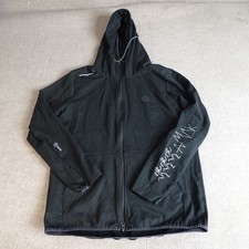 Roark Mens Shirt Medium Black Full Zip Hoodie Solid Run Amok