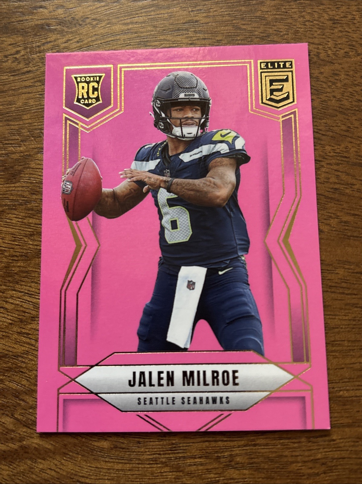 2025 Panini Donruss Elite Jalen Milroe #131 Pink Parallel (RC) Seattle Seahawks