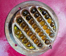 Vintage Glass Marble Reflector Yellow Amber Hot Rod 5