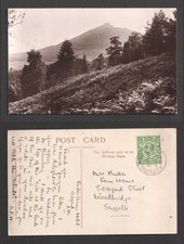 1913 KGV Downey Head Alford Aberdeen Cancel. Benachie Scotland Postcard