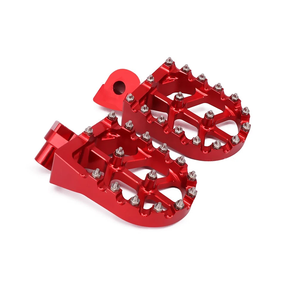 Reposapiés CNC para moto de cross CR50/125 WR125 CR250 WR250 TC250 TE250 rojo Foto 2 de 4