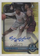 2021 Bowman U Chrome Prospect Yellow Refractor 4/75 EJ Liddell #BCPA-EL Auto 0v1