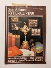 Sun Alliance Ryder Cup 1981 Souvenir Program Signed By Various Golfers
