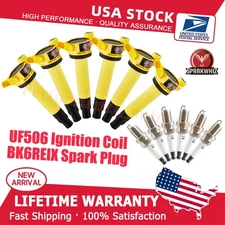6x UF506 Ignition Coil and Spark Plug set For Toyota Sienna Solara 3.3 2004-2006