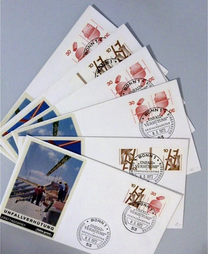 W. Germany 1972 Unfallverhütung FDC Folio-Print Safety Stamps Bonn Cancel