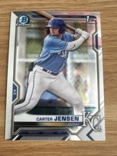 2021 Bowman Draft Chrome 1st Carter Jensen #BDC-106 (RC) Royals Top 10 Prospect