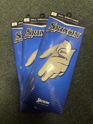 (3-Pack) NEW Srixon All Weather Golf Gloves Synthetic Leather  Size Medium Large