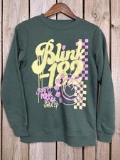 Blink-182  Crappy Punk Rock Since 92  Sweatshirt XS Green 2024 Band Merch