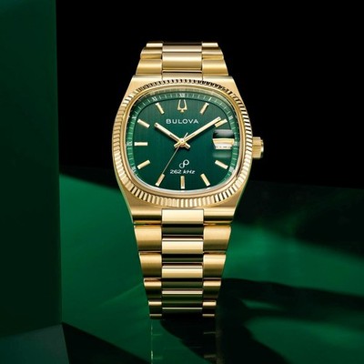 Bulova 97B237 Super Seville Green Dial Sapphire Quartz Stainless