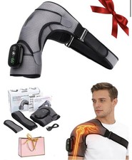 Electric Heated Shoulder Brace Vibration Massager Pain Relief Joint Support Wrap
