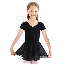 Ballet Dance Dress Leotards Skirts for Girls Toddler Dance 11-12 Years Black