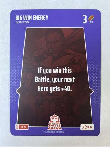 BIG WIN ENERGY PL-28 Bo Jackson Battle Arena Alpha Update Play Card SP *