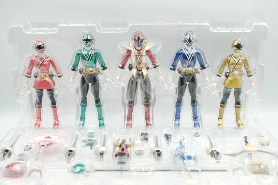Open Box New SH Figuarts Power Rangers Super Samurai Metallic Set SDCC 2013 - Image 3 of 4