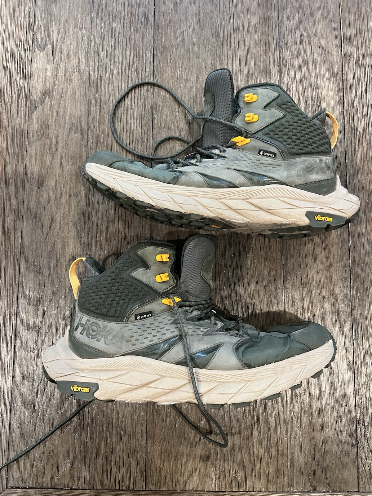HOKA One One Anacopa Mid GTX Gore Tex Green  Hiking Boot Mens Size 12 D