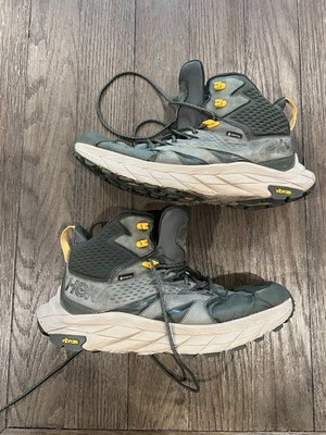 HOKA One One Anacopa Mid GTX Gore Tex Green  Hiking Boot Mens Size 12 D