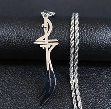 Silver Gold IMAM ALI Zulfiqar Sword Stainless Steel Arabic Zulfakar Necklace F37