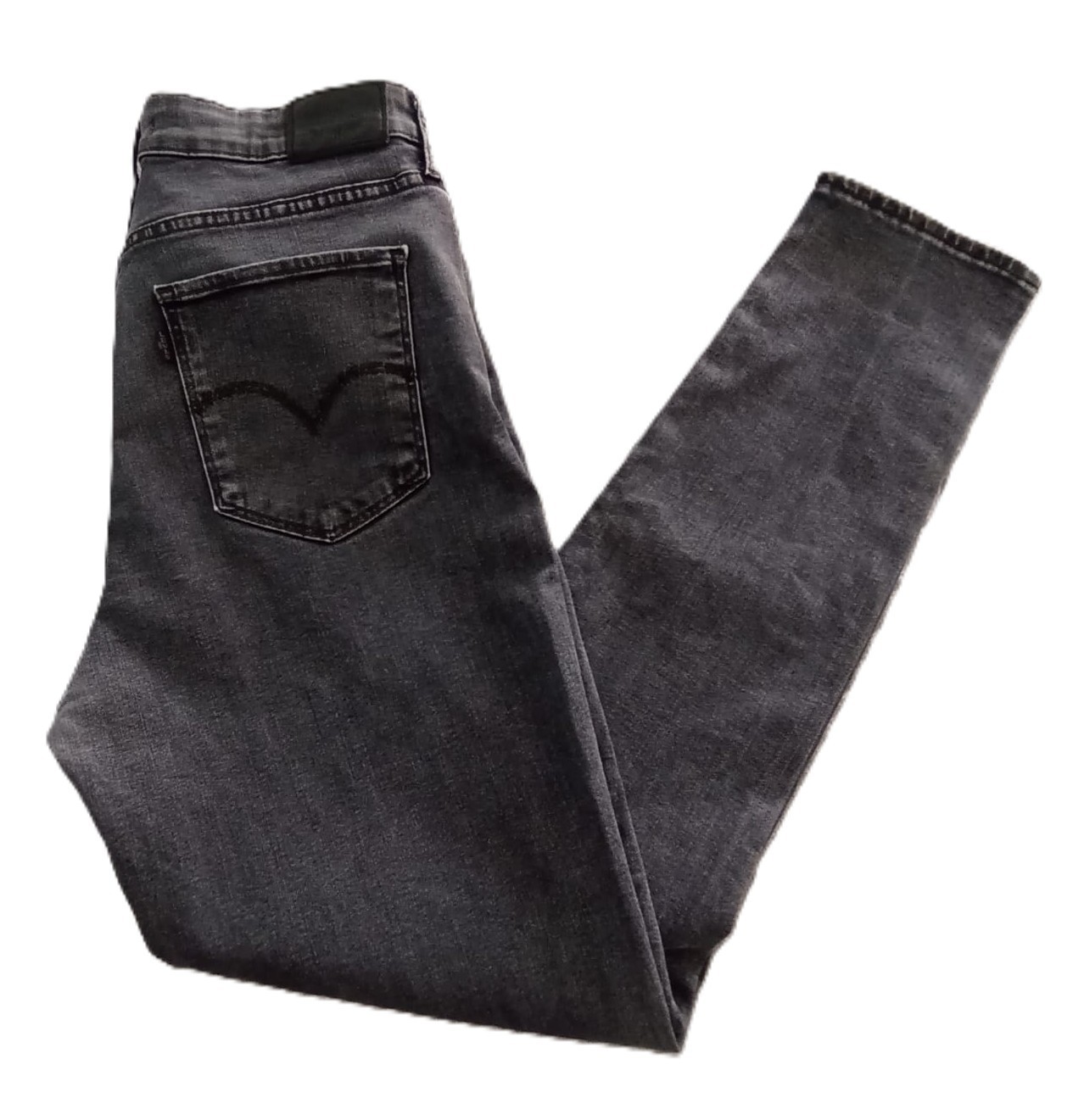 Levis 721 Premium High Rise Skinny Jeans Mens Womens M W30 W31 Grey Black Stretc