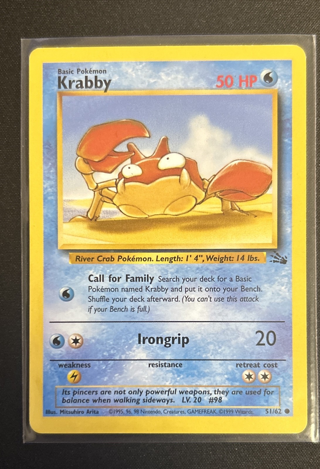 Pokémon TCG Krabby Fossil 51/62 Regular
