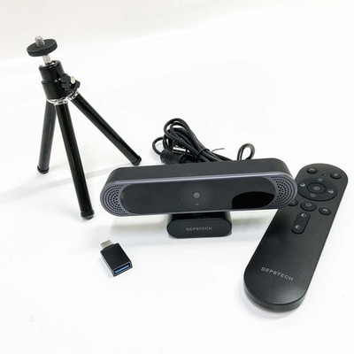 DEPSTECH 4K Zoombare Streaming Webcam mit Mikrofon für PC, Fernbedienung, 1/3'