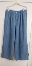 High Rise Baggy Wide Leg Light Blue Denim 16 Casual Comfy
