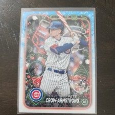 2024 Topps Holiday Candy Cane Bat SP #H136 Pete Crow-Armstrong RC Chicago Cubs