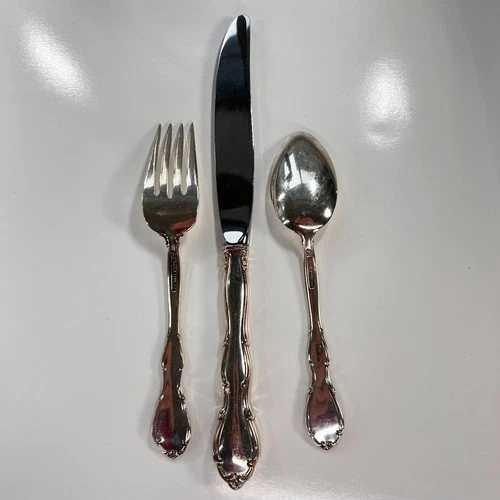 Vtg Towle Sterling Fontana Set Fork Spoon Stainless Knife Blade Lot of 3