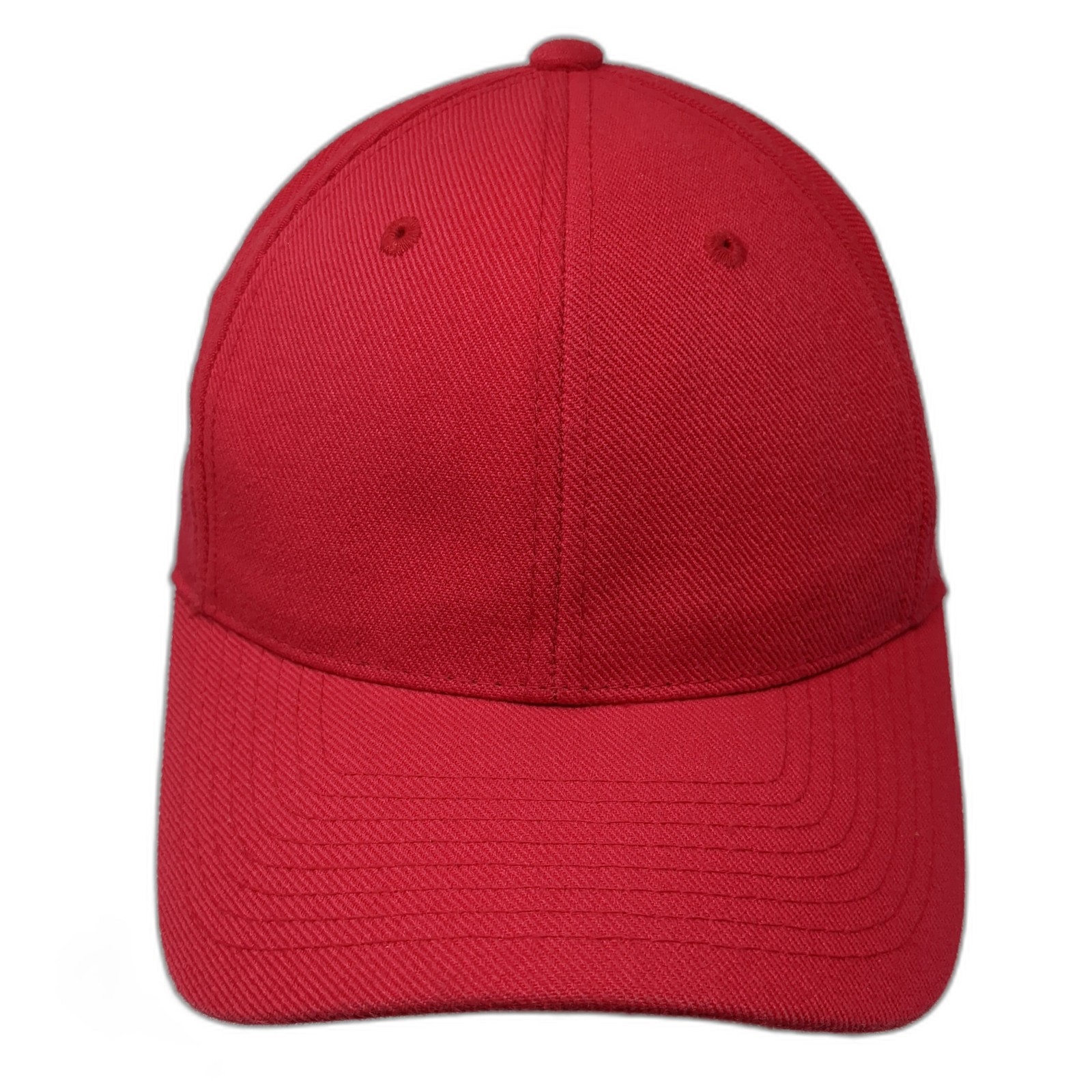 Decky Fitted Baseball Hat Red 7 Solid Outdoor Ven… - image 1