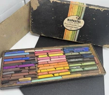 Vtg Nupastel Eberhard Faber Pastels 36 Color Sticks Firm/Hard # 273 Orig Box