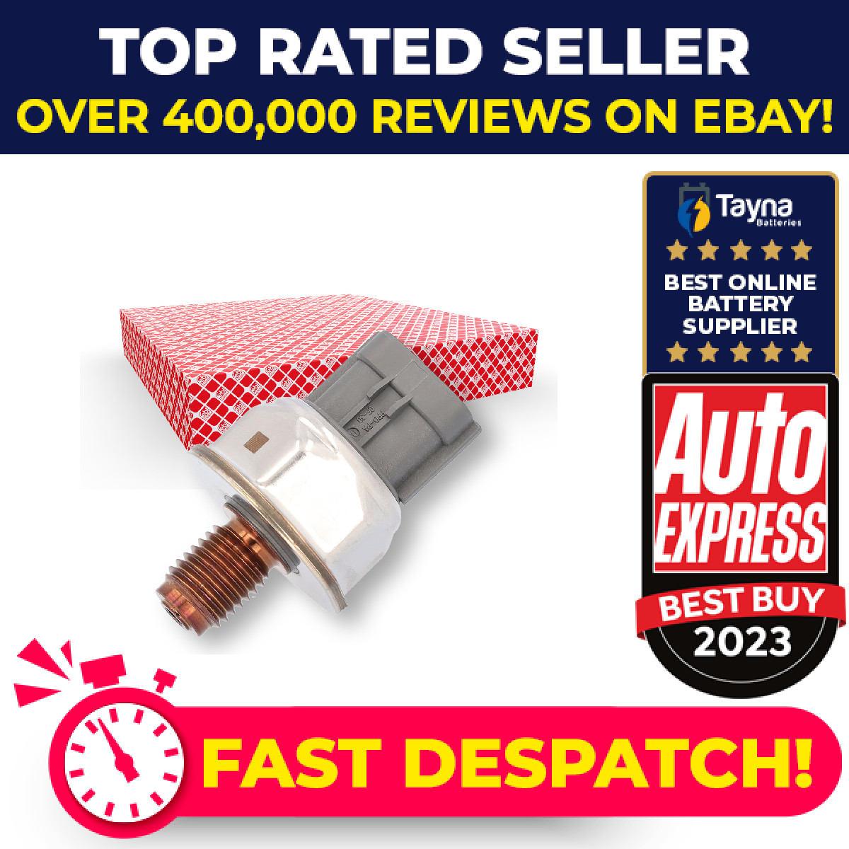 Fuel Pressure Sensor fits MITSUBISHI PAJERO/SHOGUN Mk4 3.2D 2006 on 4M41 Febi