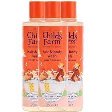 Childs Farm Kids Hair & Body Wash Sweet Orange 3 x 250ml