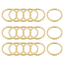 Round Earring Beading Hoop Rings Circle Link Ring 14mm/ 0.55" Brass Tone,20pcs