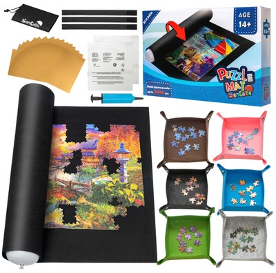 Sancaliie Rolle Aufbewahrungsmatte aus Filz für Puzzle, bis zu 2000 P...
