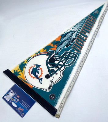 Wincraft Sports Miami Dolphins 12x 30'' Felt Pennant Football NFL Team Flag