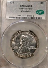 1925 Fort Vancouver Half Dollar MS-63 CAC