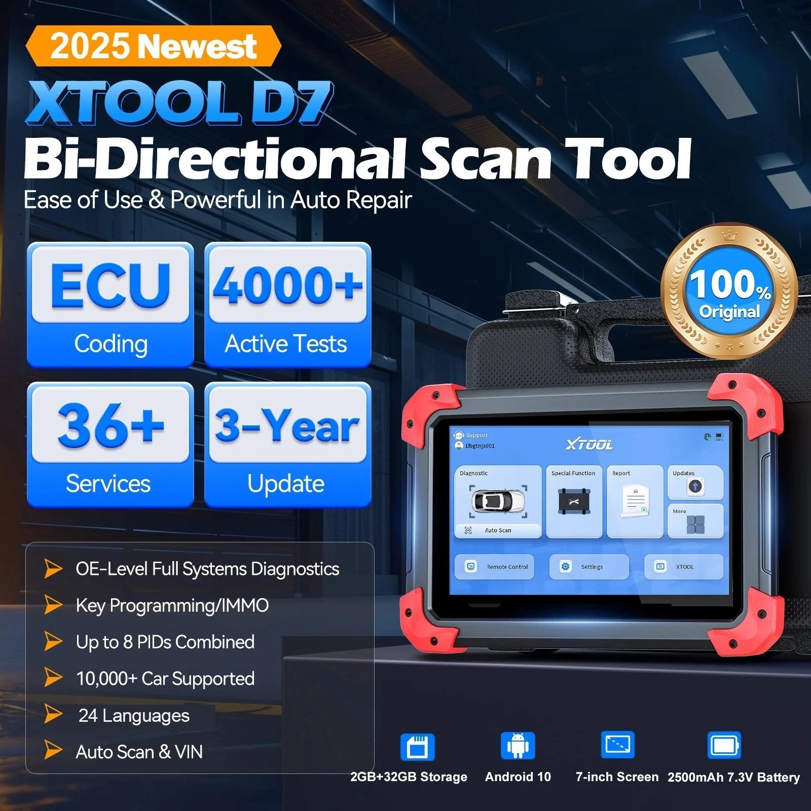 Lecteur Codes OBD2 D7 Scanner Auto Valise Diagnostic et Programmeur PIN ProKit - 2