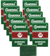 Chandrika Soap Ayurvedic Herbal And Vegetable Oil Soap - 2.64 Oz - Pack Of 10