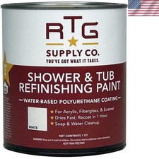 Economical RTG Bath Refinishing Paint - 32 Oz White Enamel with Low-VOC Formula 1.72 per fl oz