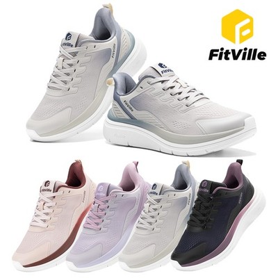 FitVille Womens Sneakers Walking Shoes Wide Width Heel Pain Lightweight