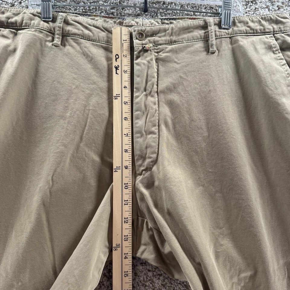 Брюки мужские Robert Graham 40x34 желтовато-коричневые эластичные RF10 3001 Chino хлопок повседневные - Изображение 3 из 4