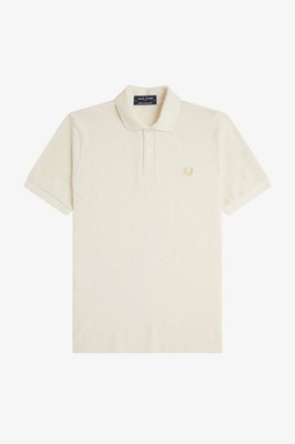 Fred Perry M3 Original Made In UK Polo Shirt In Light Ecru / Champagne Sz 46