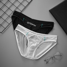 Low Rise Men's Underwear Briefs with Breathable Pouch for Lingerie Wear
