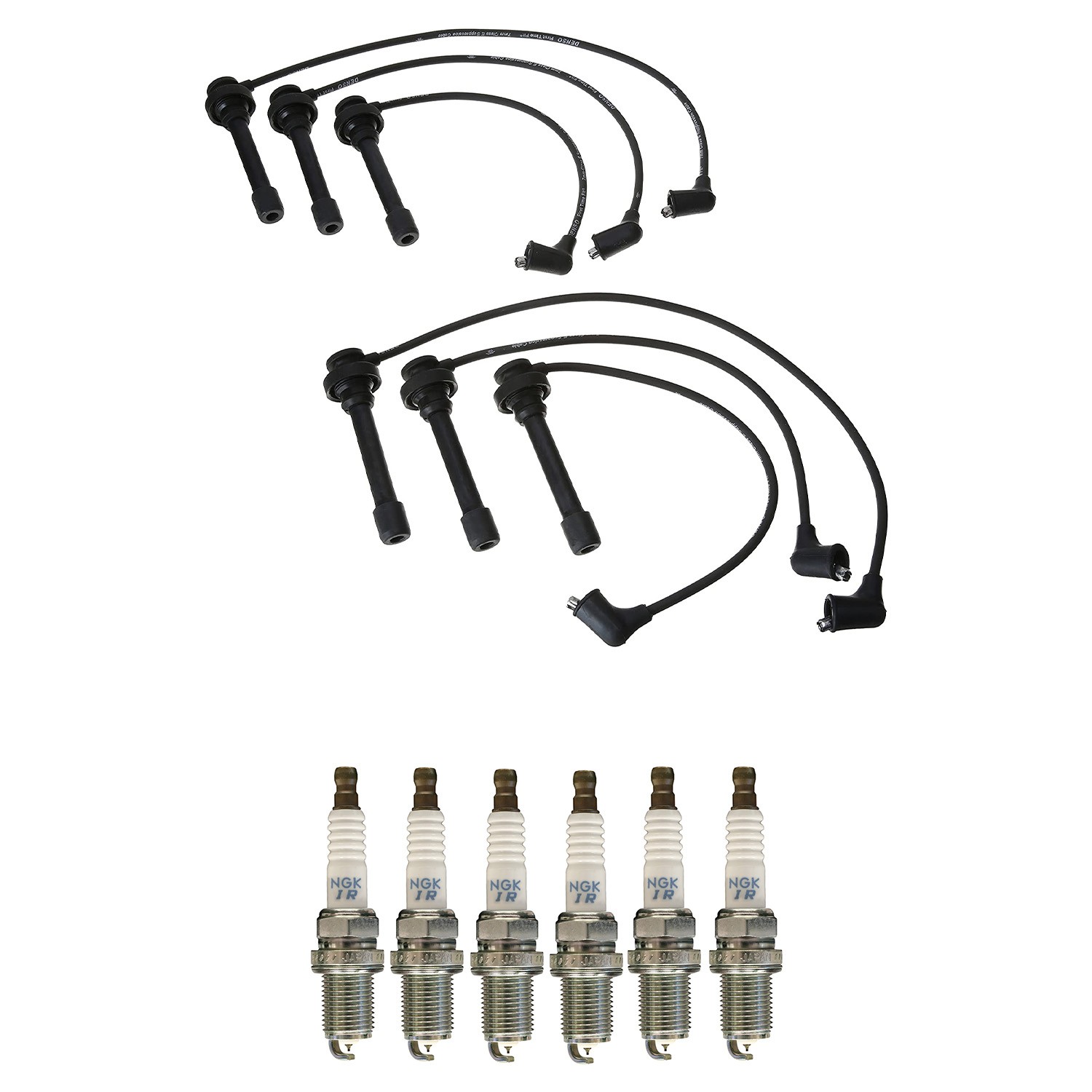 Denso Ignition Wire and NGK Spark Plug Kit for Mitsubishi Eclipse 04-05 3.0L V6