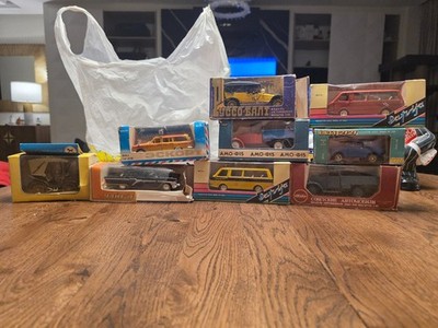 Vintage USSR Diecast Model Cars Lot 1:43 Scale   9 Cars with Original Boxes
