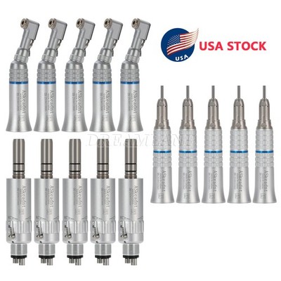 1-5X USA Dental Slow Low Speed Handpiece Straight Contra Angle Motor 2/4H