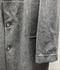 Vintage 80s Yorktown Cheviot Men's Gray Herringbone Wool Overcoat Jacket — photo 7