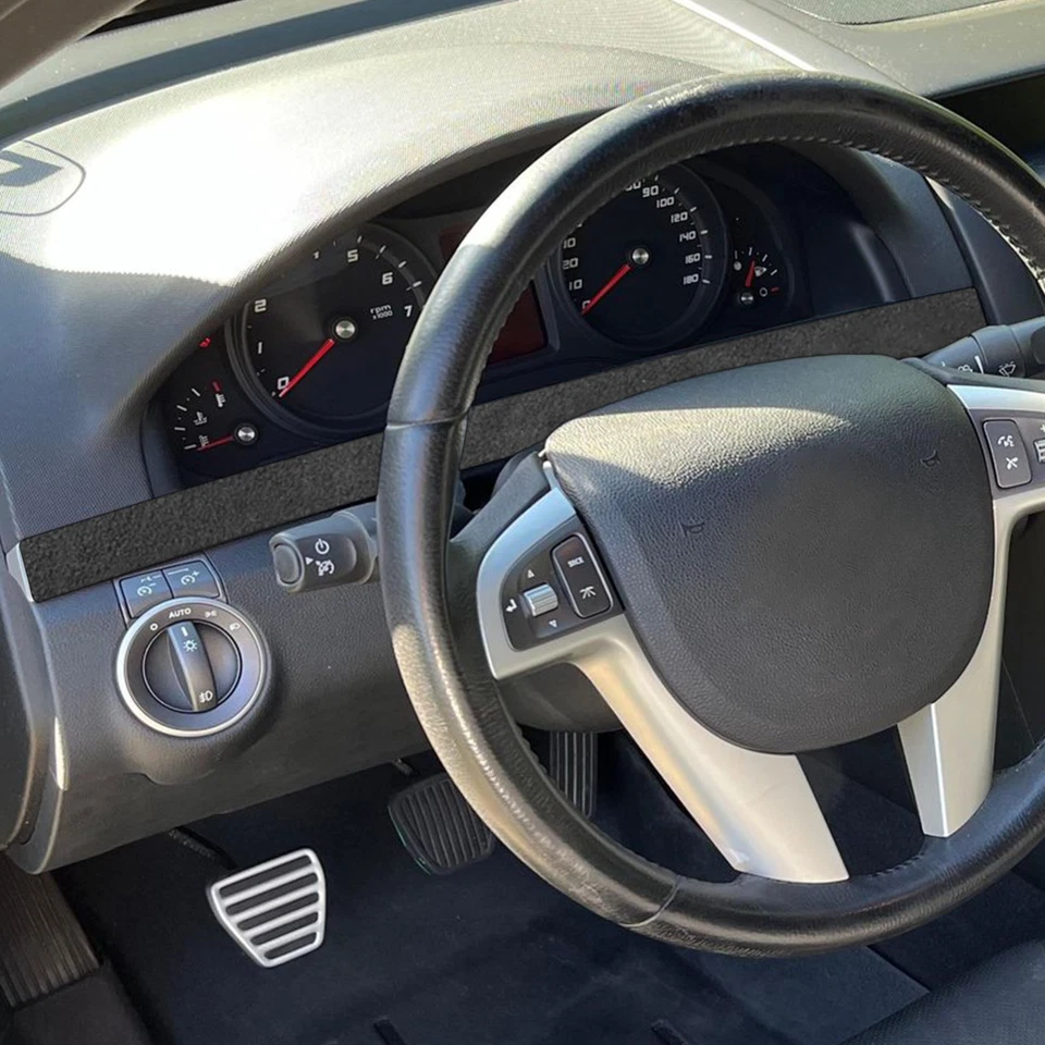 Cubierta de panel de tablero interior de gamuza negra 2 piezas para Pontiac G8 2008-2009 Foto 4 de 4