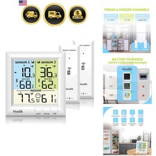 Digital wireless Thermometer, Fridge Freezer Alarm Thermometer Digital with 3...
