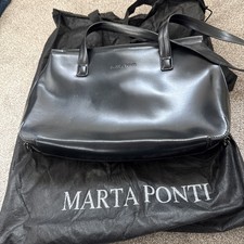Marta Ponti Black Leather large Hand Bag & dust bag 